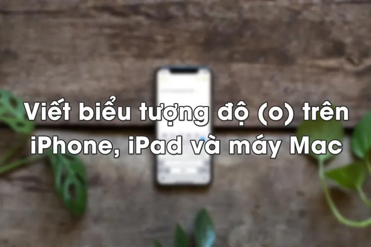 Cách viết biểu tượng độ trên iPhone, iPad và máy Mac