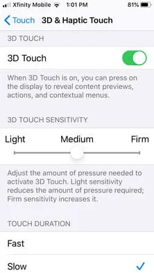 Cách vô hiệu hóa 3D Touch trong iOS 13