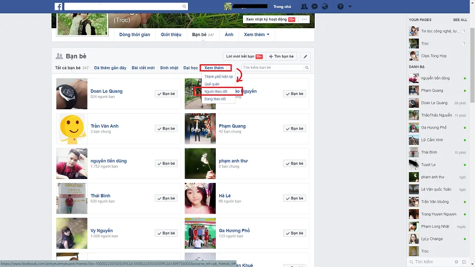 Cách Xem ai theo dõi mình trên Facebook