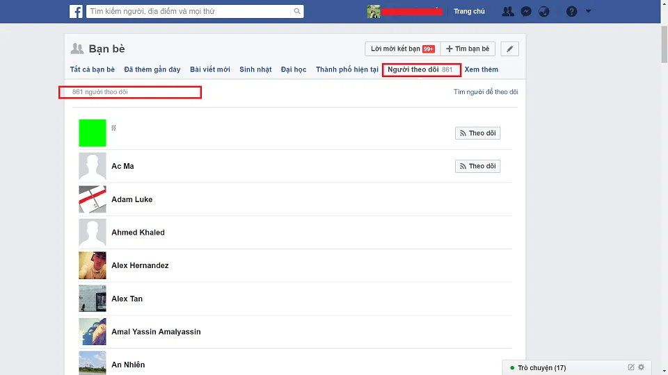 Cách Xem ai theo dõi mình trên Facebook