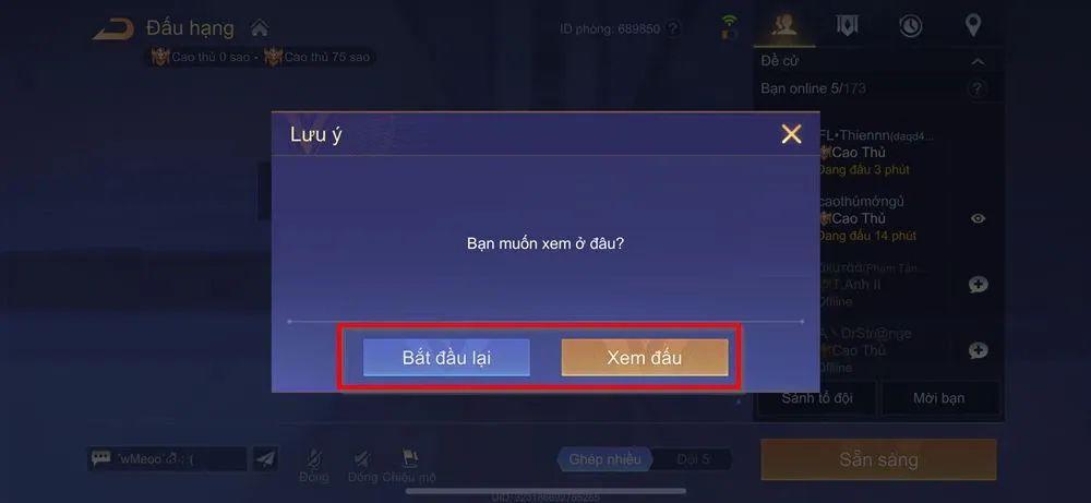 Cách xem bạn bè đang đấu trong Liên Quân Mobile dành cho game thủ mới chưa biết