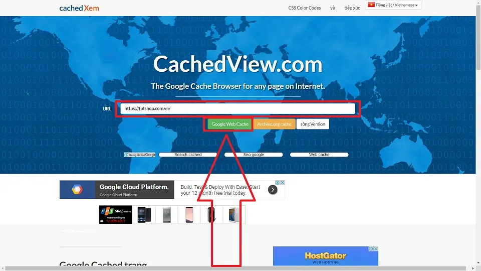 Cách xem bản lưu của Google khi trang web bất kỳ khi không thể truy cập