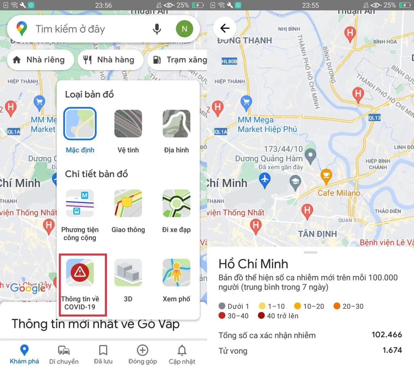 Cách xem các khu vực bị phong tỏa bằng Google Maps trên điện thoại nhanh chóng và tiện lợi