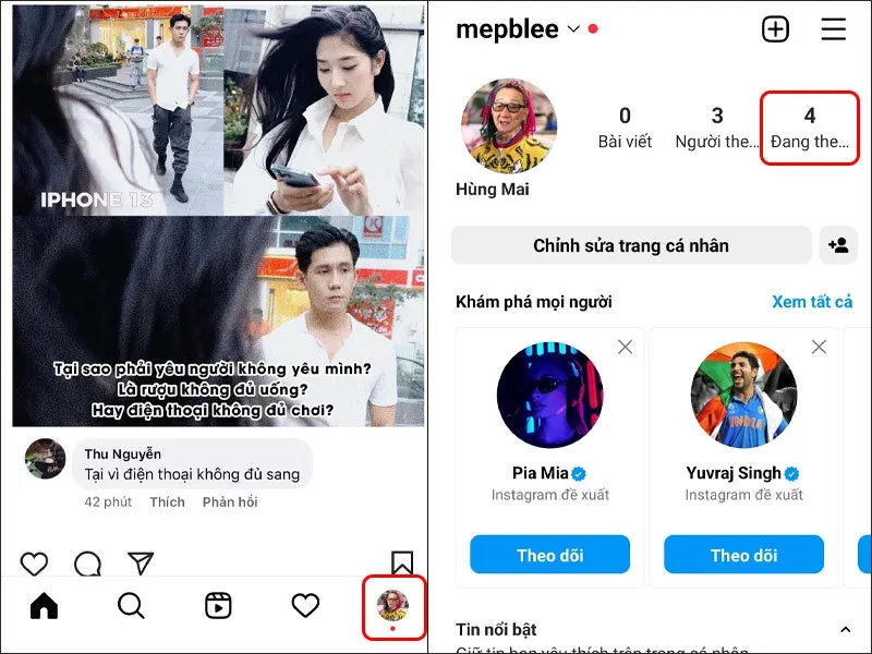 Cách xem giới thiệu chi tiết tài khoản Instagram của người nổi tiếng cực dễ