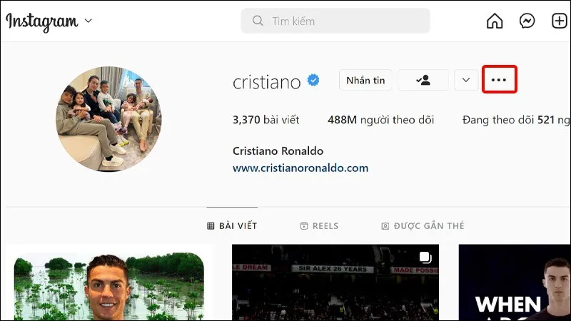 Cách xem giới thiệu chi tiết tài khoản Instagram của người nổi tiếng cực dễ