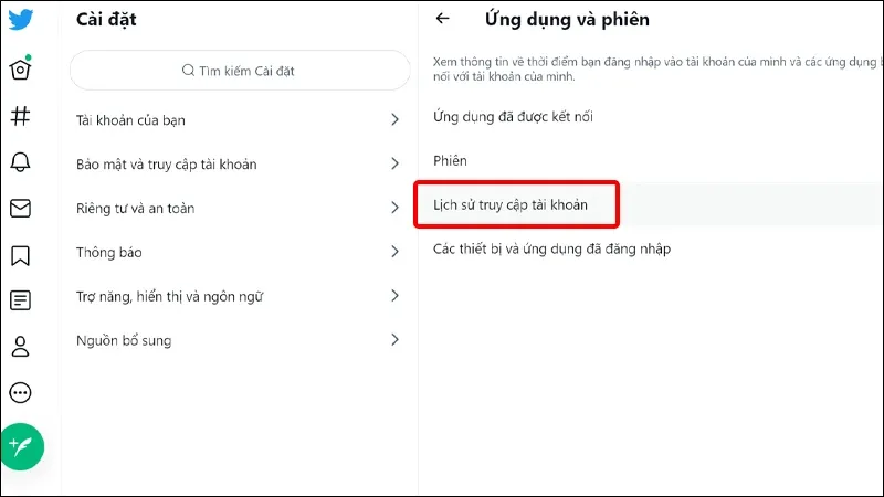 Cách xem lại lịch sử đăng nhập Twitter trên máy tính cực dễ