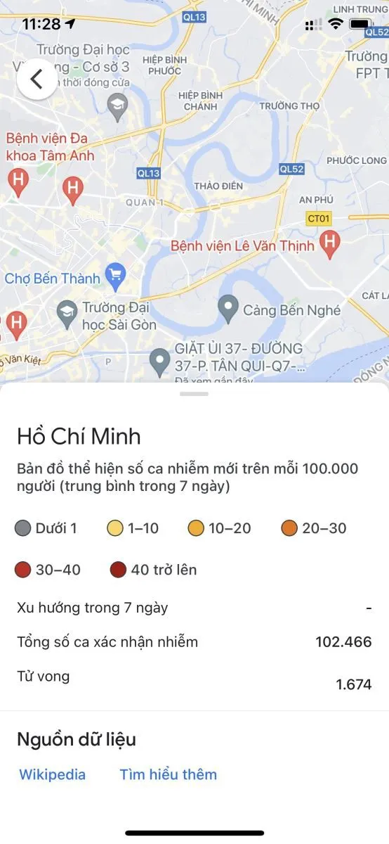 Cách xem tình hình dịch Covid-19 từng khu vực bằng Google Maps giúp cảnh báo mức độ lây nhiễm