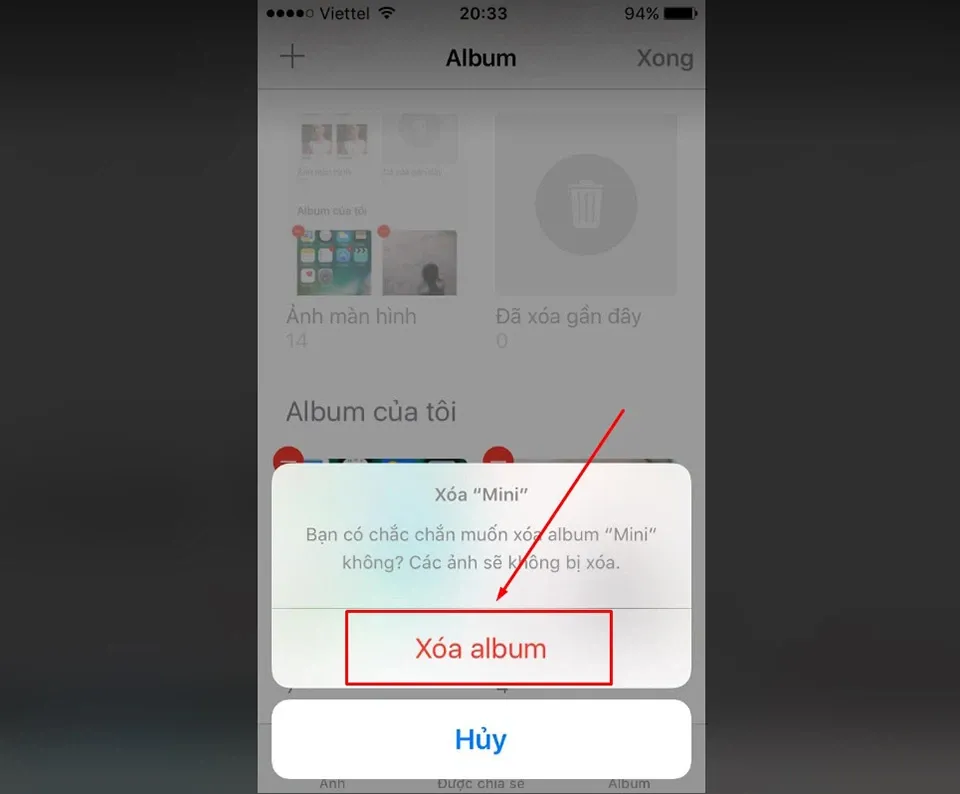 Cách xoá album ảnh trên iPhone mà nhiều người chưa biết