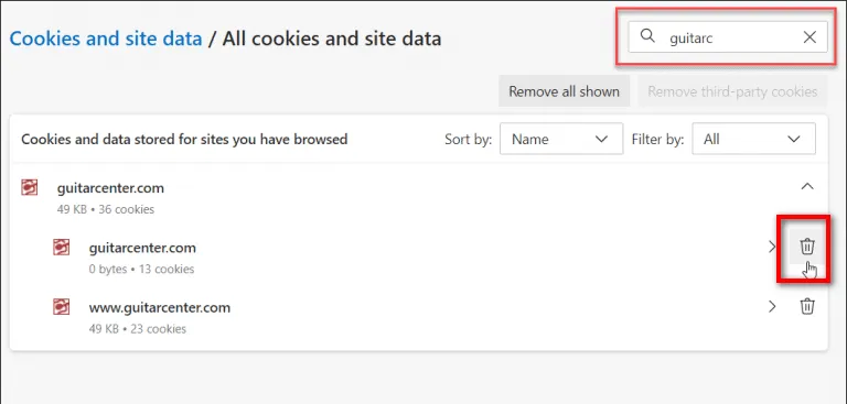 Cách xóa cookie trên Microsoft Edge cho một trang web cụ thể