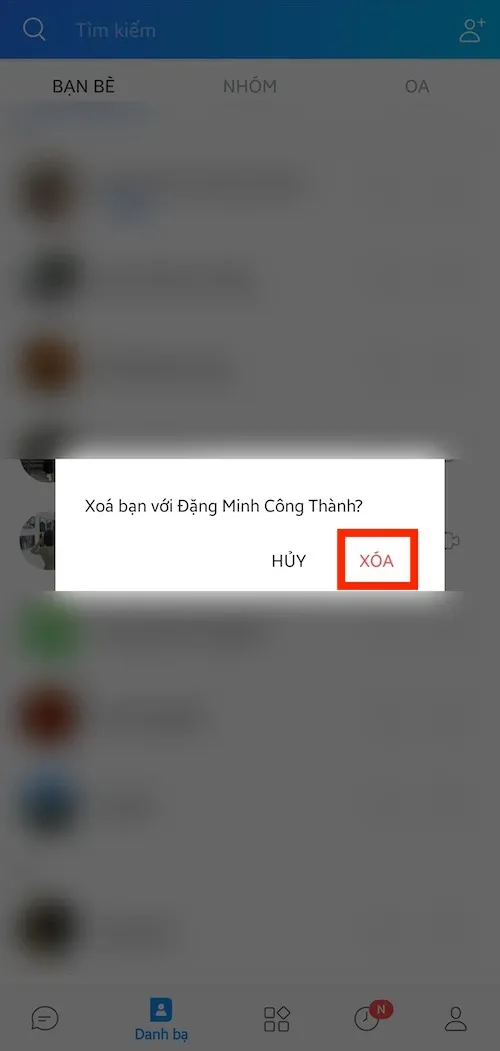 Cách xoá kết bạn trên Zalo cực nhanh chóng bằng điện thoại