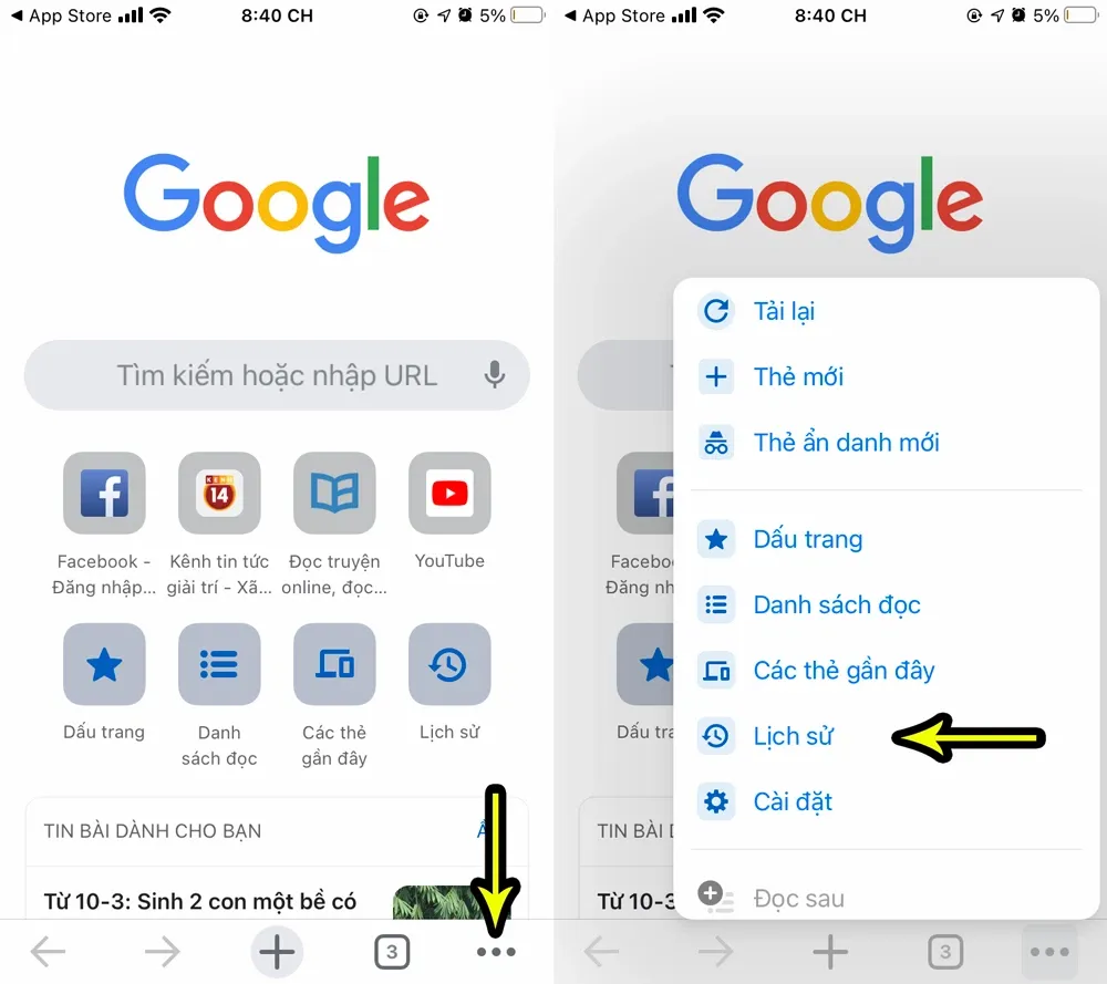 Cách xóa lịch sử tìm kiếm trên Google qua máy tính và iPhone