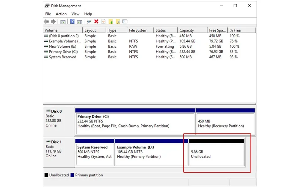 Cách xóa phân vùng ổ cứng trong Windows