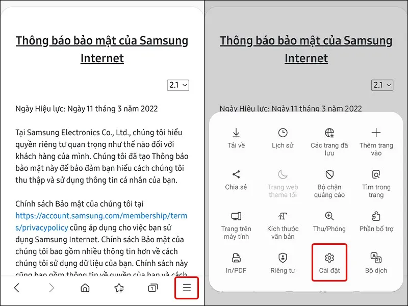 Cách xóa thông tin đăng nhập đã lưu trên trình duyệt Samsung Internet vô cùng nhanh chóng