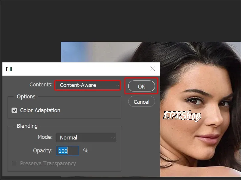 Cách xóa văn bản trên khuôn mặt trong Photoshop