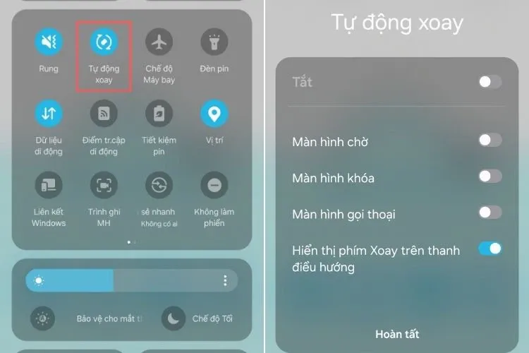 Cách xoay màn hình Samsung, bật và tắt chế độ xoay tự động