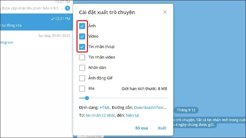 Cách xuất lịch sử trò chuyện trên Telegram vô cùng nhanh chóng