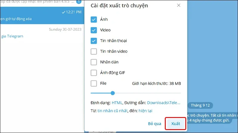 Cách xuất lịch sử trò chuyện trên Telegram vô cùng nhanh chóng