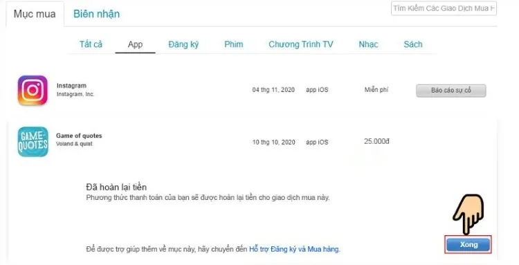 Cách yêu cầu hoàn tiền Apple khi mua nhầm ứng dụng App Store