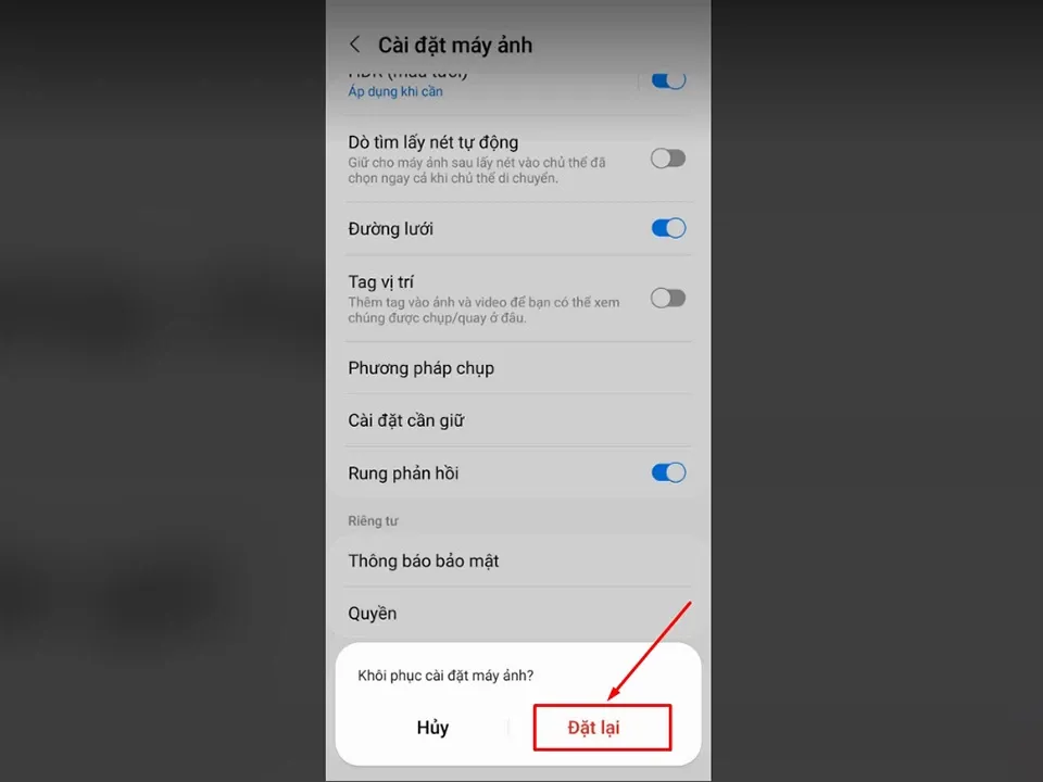 Cài đặt lại máy ảnh cho điện thoại Samsung bằng vài bước đơn giản