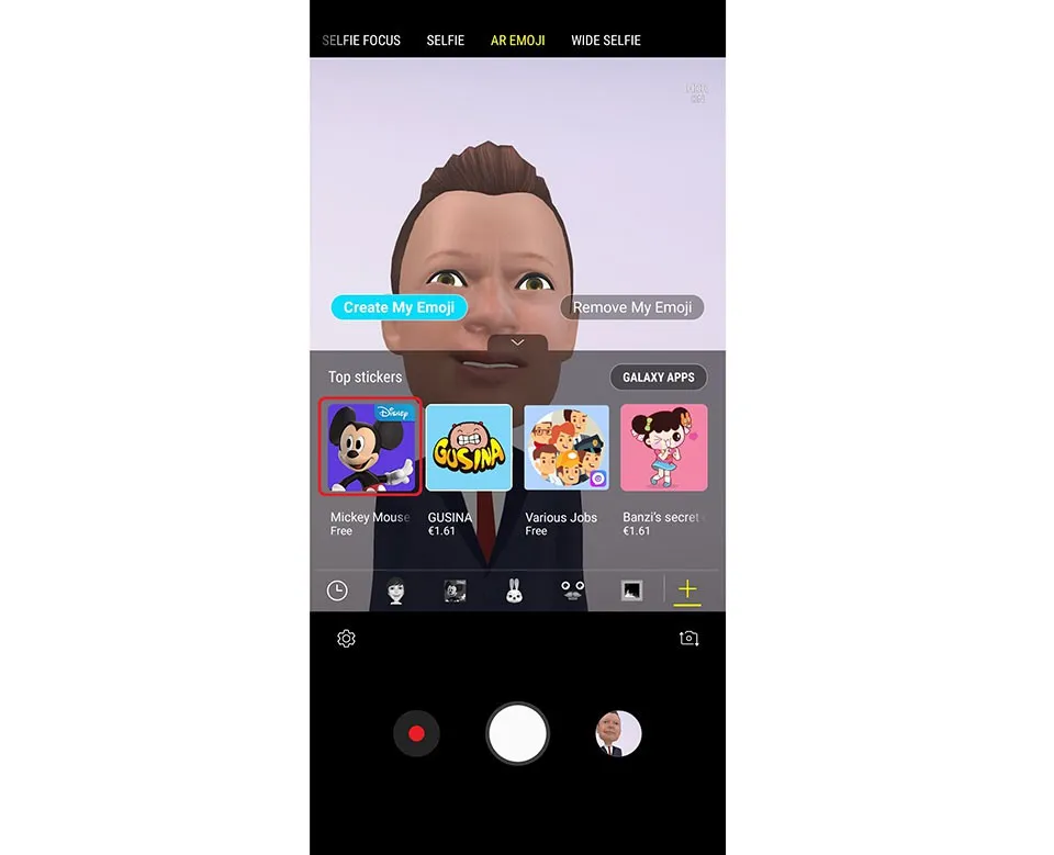 Cài đặt Mickey Mouse và Minnie Mouse AR Emoji trên Galaxy S9