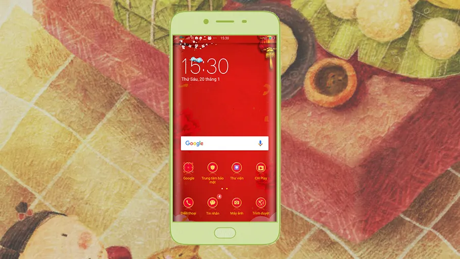 Cài đặt theme Tết Đinh Dậu 2017 độc quyền của OPPO