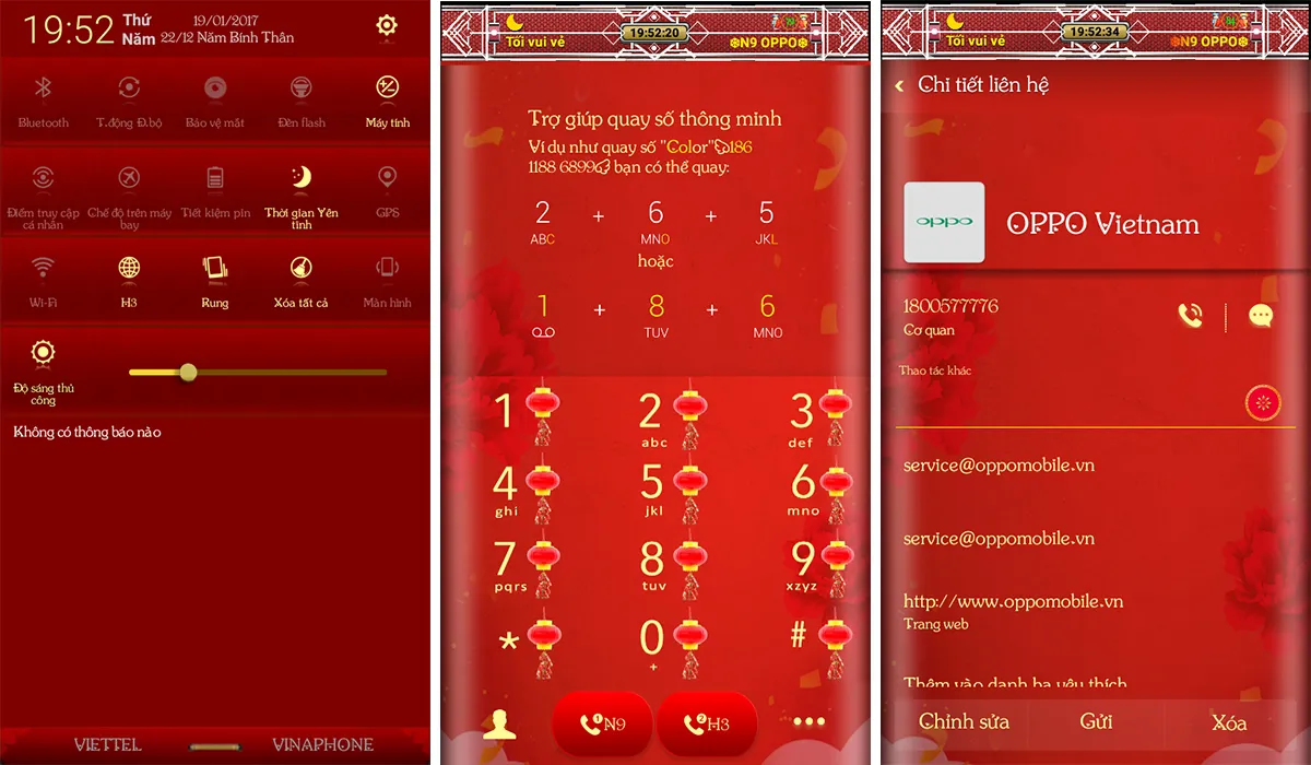 Cài đặt theme Tết Đinh Dậu 2017 độc quyền của OPPO