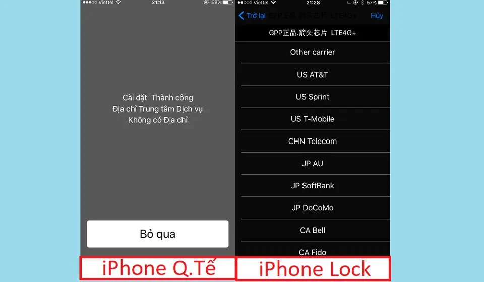 Cẩn thận với iPhone Lock giả dạng iPhone quốc tế, rất tinh vi và khó phát hiện