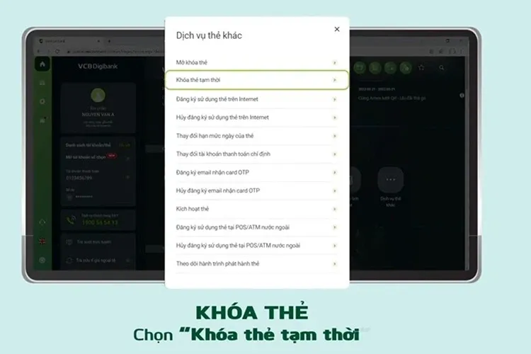 Chi tiết 6 cách khóa thẻ Vietcombank tạm thời khi không sử dụng hoặc mất thẻ