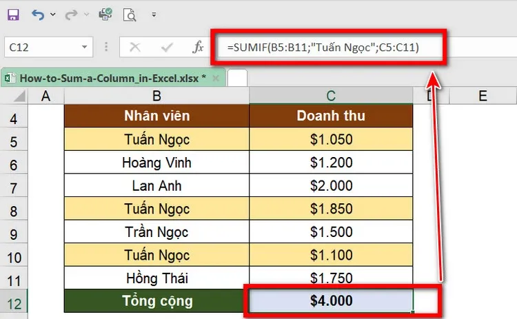 Chia sẻ 12 cách tính tổng trong Excel vô cùng đơn giản nhưng không phải ai cũng biết