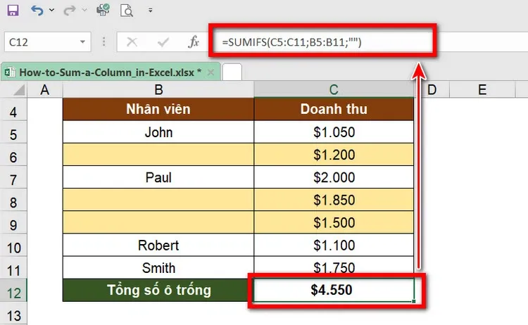 Chia sẻ 12 cách tính tổng trong Excel vô cùng đơn giản nhưng không phải ai cũng biết