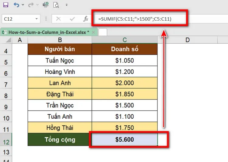 Chia sẻ 12 cách tính tổng trong Excel vô cùng đơn giản nhưng không phải ai cũng biết