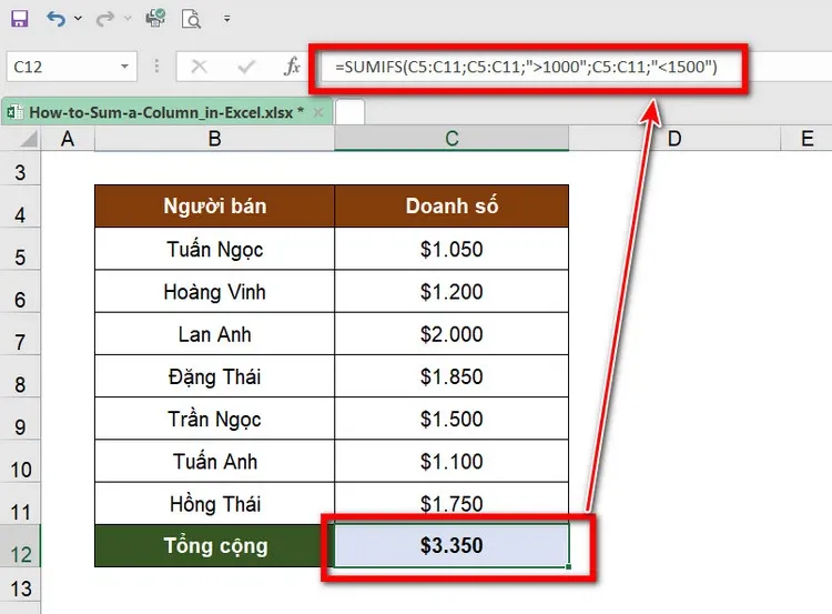 Chia sẻ 12 cách tính tổng trong Excel vô cùng đơn giản nhưng không phải ai cũng biết