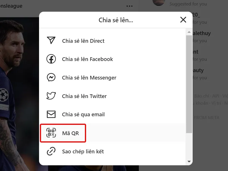 Chia sẻ bài viết trên Instagram bằng mã QR cực nhanh chóng