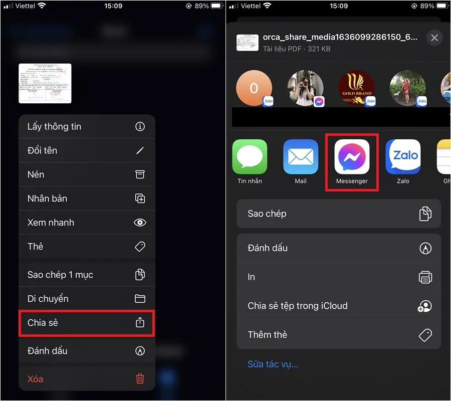 Chia sẻ bạn cách gửi file qua Messenger trên điện thoại, máy tính