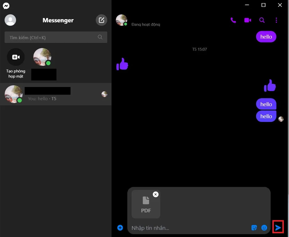 Chia sẻ bạn cách gửi file qua Messenger trên điện thoại, máy tính