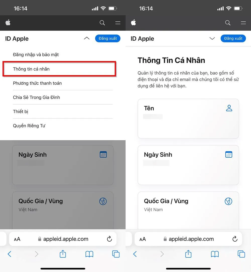 Chia sẻ bạn cách thay đổi thông tin cá nhân trên ID Apple cực đơn giản