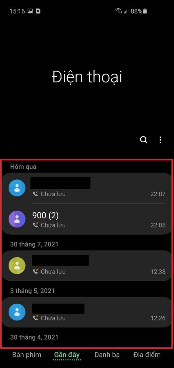 Chia sẻ bạn cách xem lịch sử cuộc gọi, thời gian gọi trên điện thoại Samsung