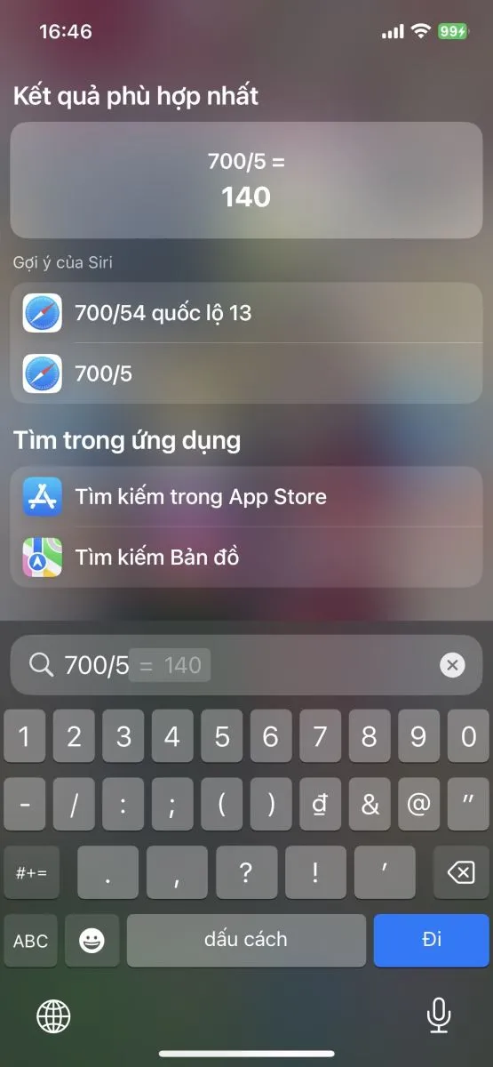 Chia sẻ bạn mẹo tính nhanh trên iPhone mà không cần mở ứng dụng máy tính