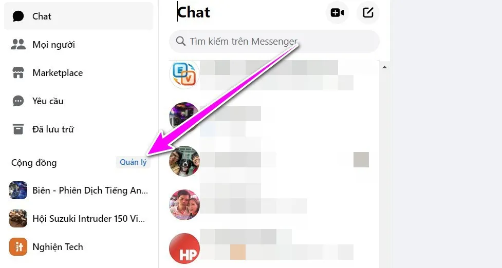 Chia sẻ cách ẩn các nhóm chat Cộng đồng phiền phức trên Messenger