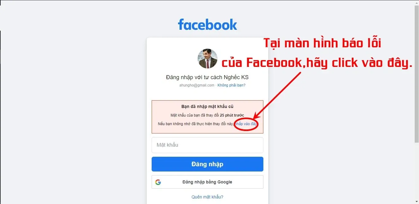 Chia sẻ cách lấy lại mật khẩu Facebook bằng mật khẩu cũ