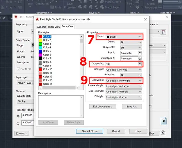 Chia sẻ cách tạo Plot Style trong CAD đơn giản nhưng hiệu quả cao