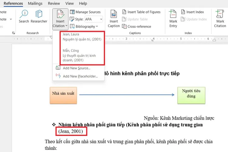 Chia sẻ cách trích dẫn tài liệu tham khảo trong Microsoft Word