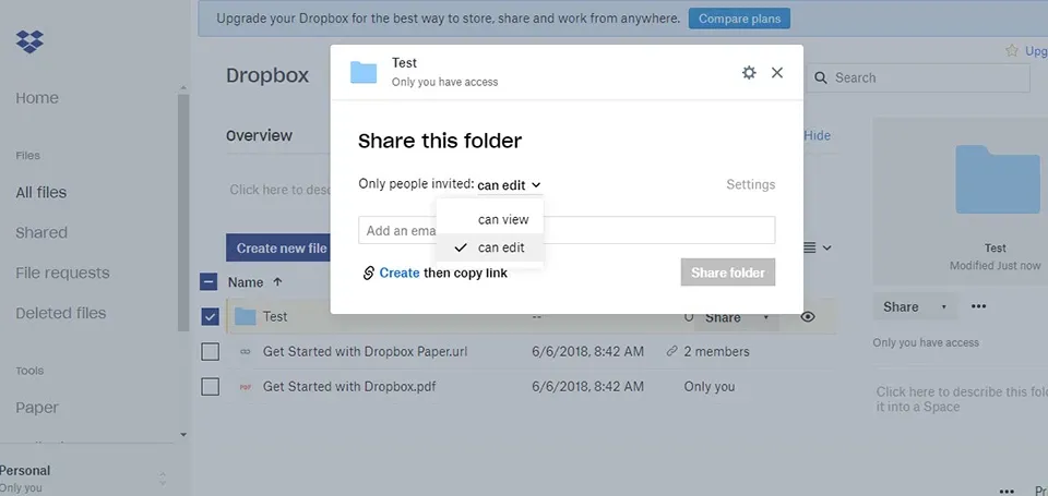 Chia sẻ file trên Dropbox theo 3 cách khác nhau