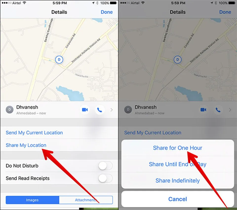 Chia sẻ trực tiếp Vị trí trong iMessage thông qua Apple Maps trên iPhone