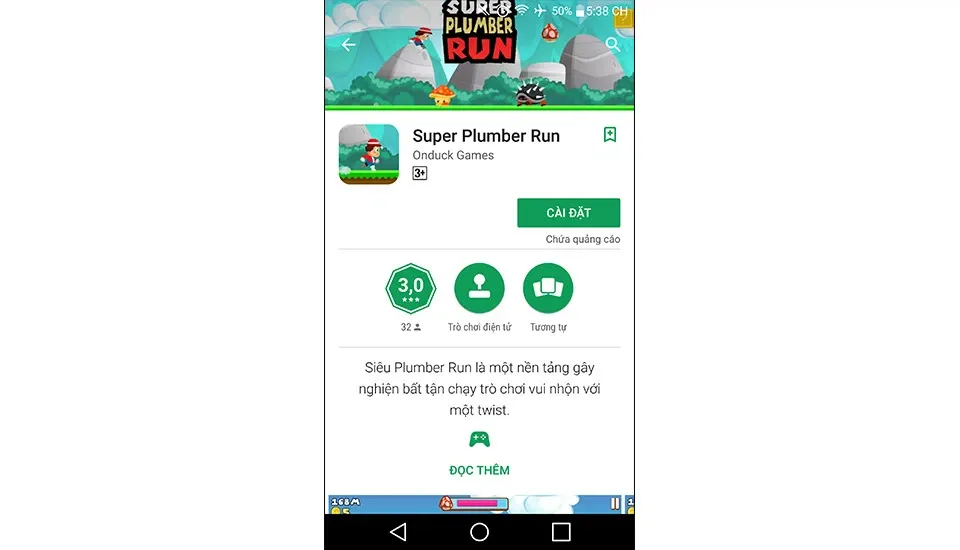 Chơi game giống Super Mario Run ngay trên thiết bị Android