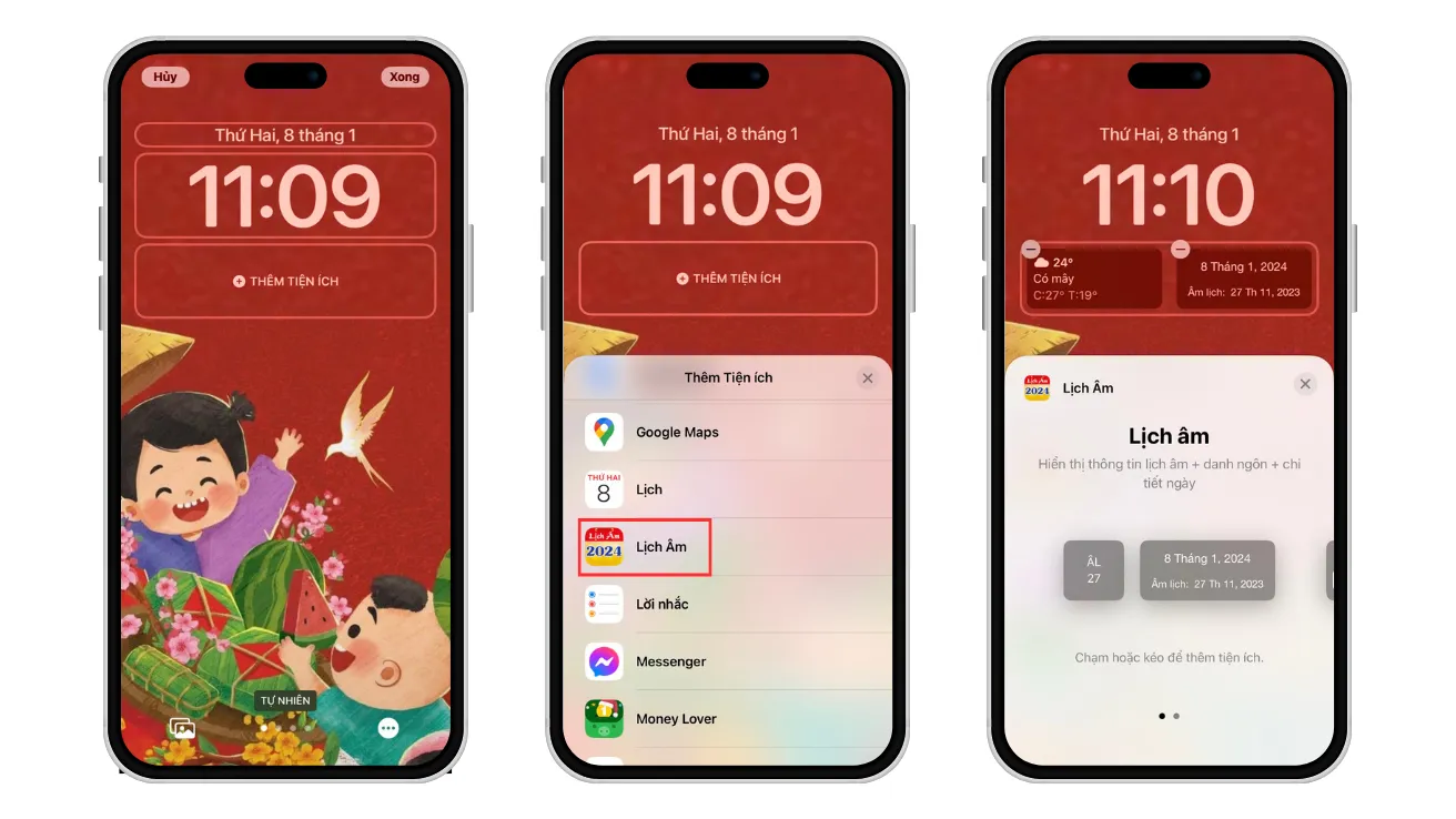 CHUẨN BỊ TẾT SANG: Mẹo xem lịch âm ngay trên màn hình khóa iPhone, iPad đơn giản, tiện lợi!