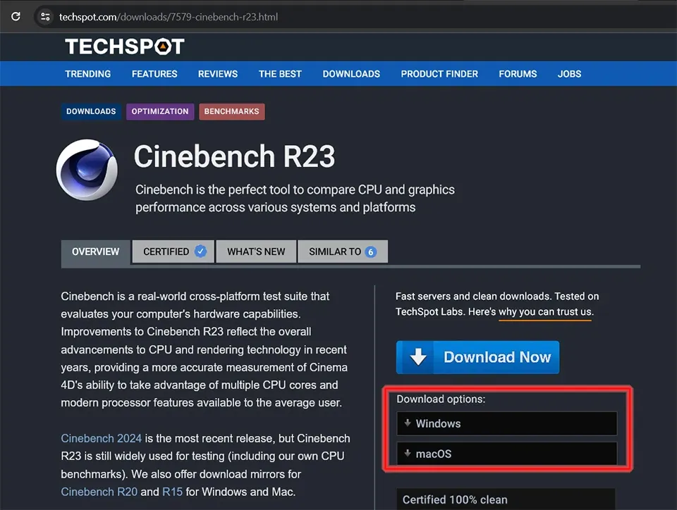 Cinebench R23 là gì? Cách tải, cài đặt và sử dụng phần mềm benchmark Cinebench R23