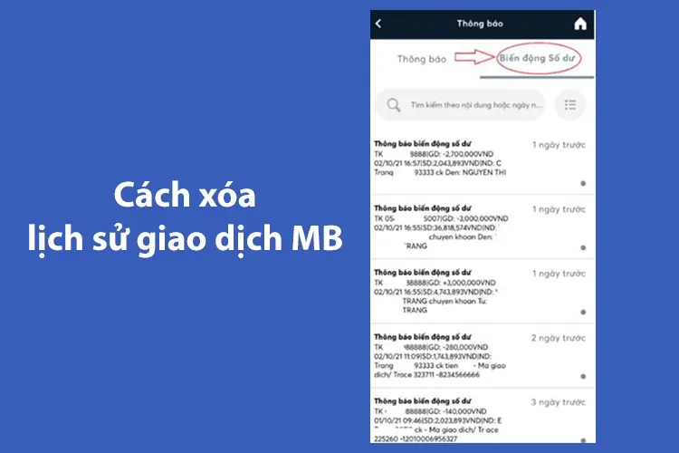 Có cách xóa lịch sử giao dịch MB không? Thực hiện thế nào? Hướng dẫn chi tiết 