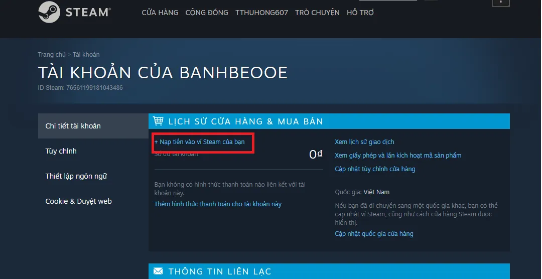 Có mua game trên Steam bằng thẻ điện thoại được không?