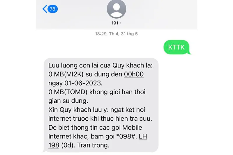 Có những cách nào để kiểm tra data Viettel?